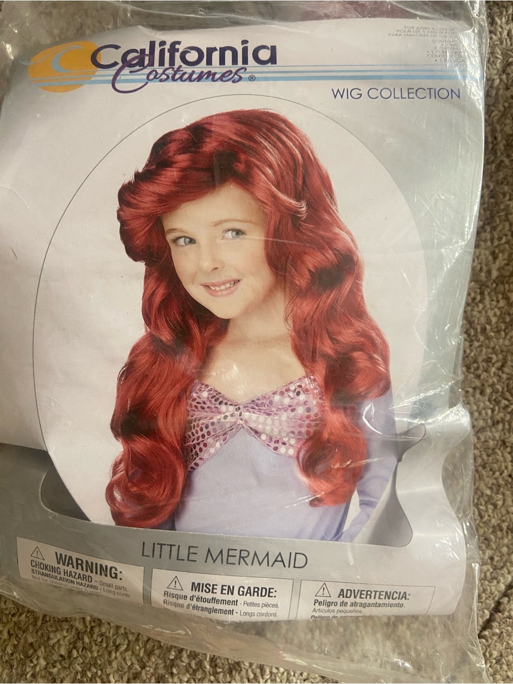 California Costumes Red Wavy Little Mermaid Wig for Kids